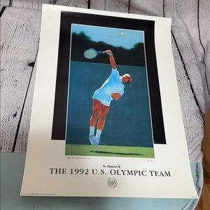 VTG 1992 U.S. Olympic Team Tennis Tony Wade Poster